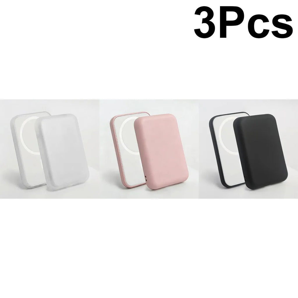 3/2/1Pc Magnetic Power Bank Protective Case - Tpu Anti-Drop Protective Cover, Compatible with Magsafe |   Charger Protective Case |   Textured Finish and Secure Locking Design (Battery Not Included)